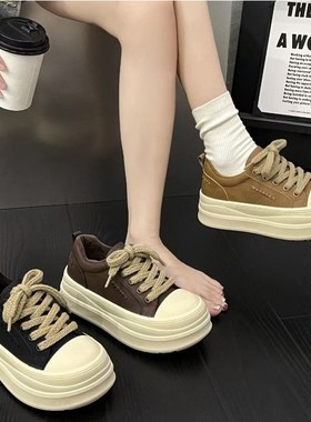【爆款】厚底小白鞋女款秋季百搭休闲板鞋增高四季款女鞋27222