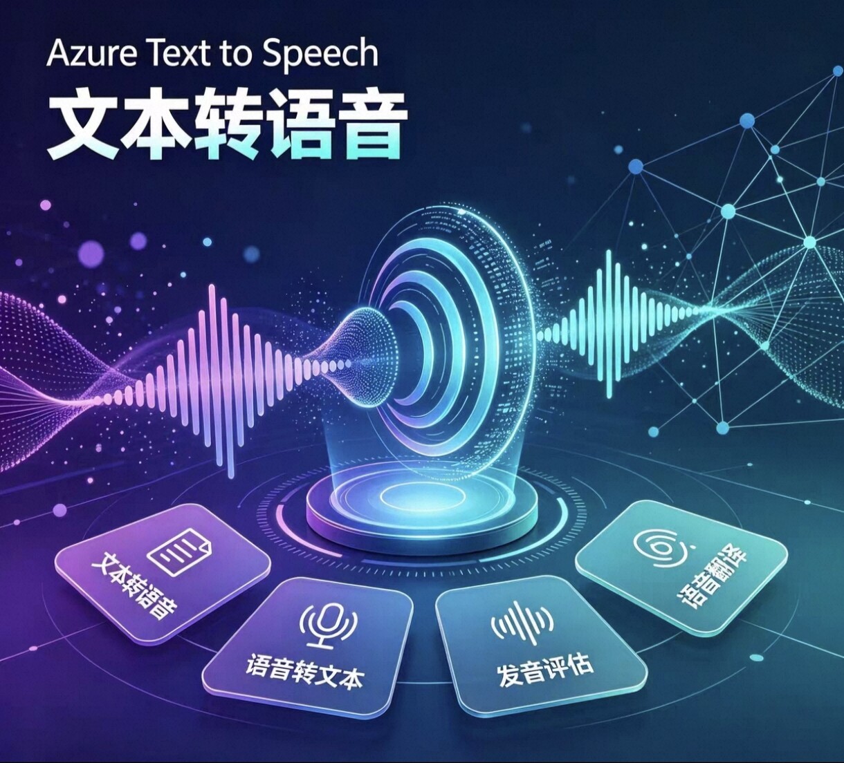 azure speech services ai 语音文本转换 tts api key 100$