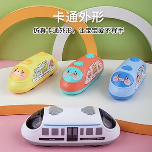儿童双回力火车互动惯性玩具高铁地铁仿真模型卡通小汽车耐摔玩具