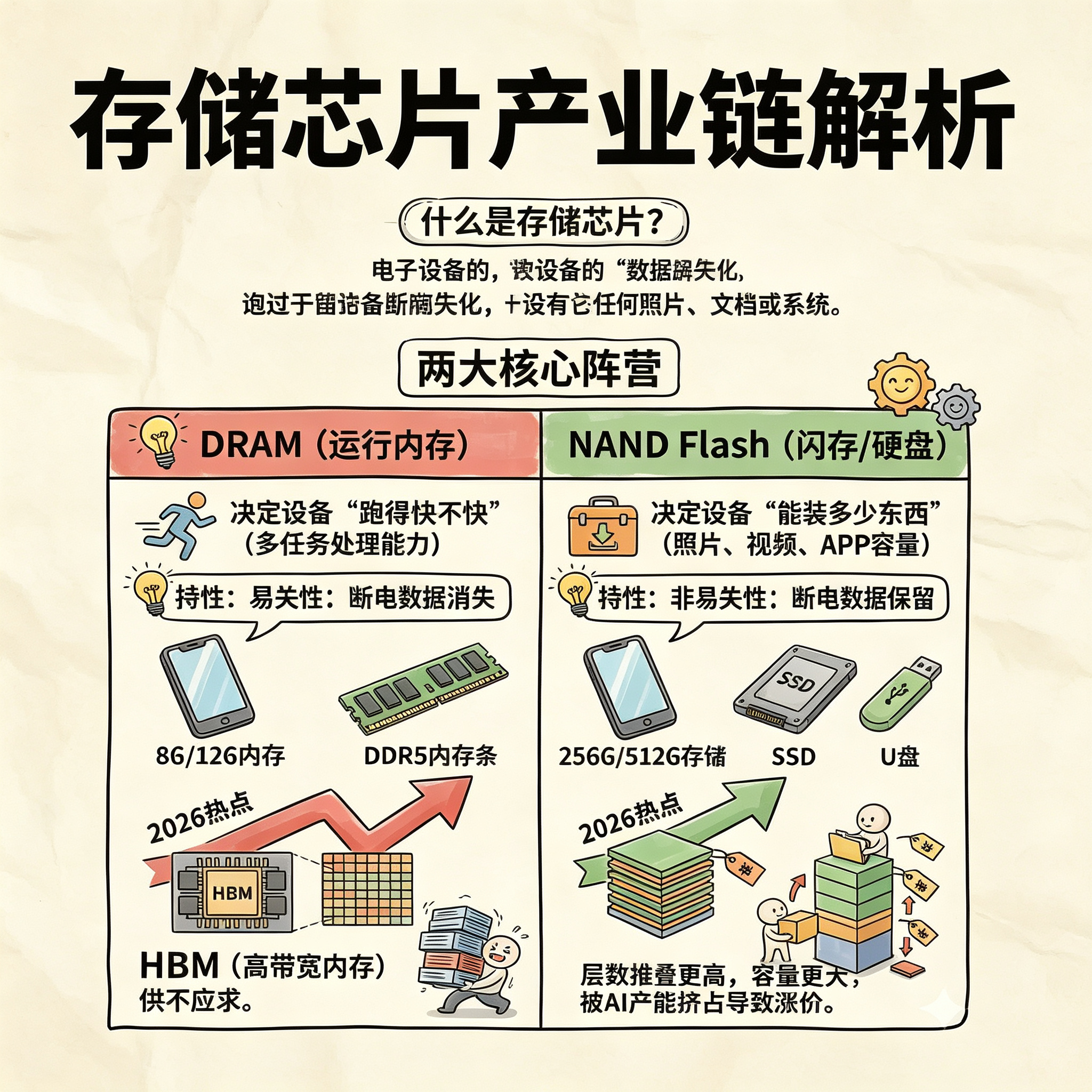 存储芯片产业链全景解析电子产业科普行业分析与投资入门电子资料