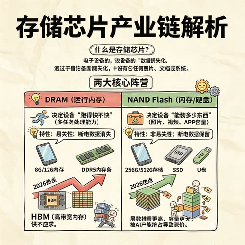 存储芯片产业链全景解析电子产业科普行业分析与投资入门电子资料