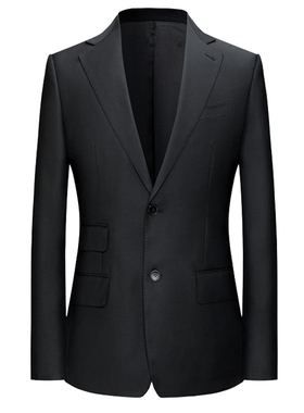 本派休闲西装男新款意大利风格Blazer布雷泽黑色羊毛雅痞西服外套