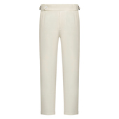 本派男士 垂坠感高级感 男白色羊毛休闲西裤 西裤 意大利那不勒斯西裤