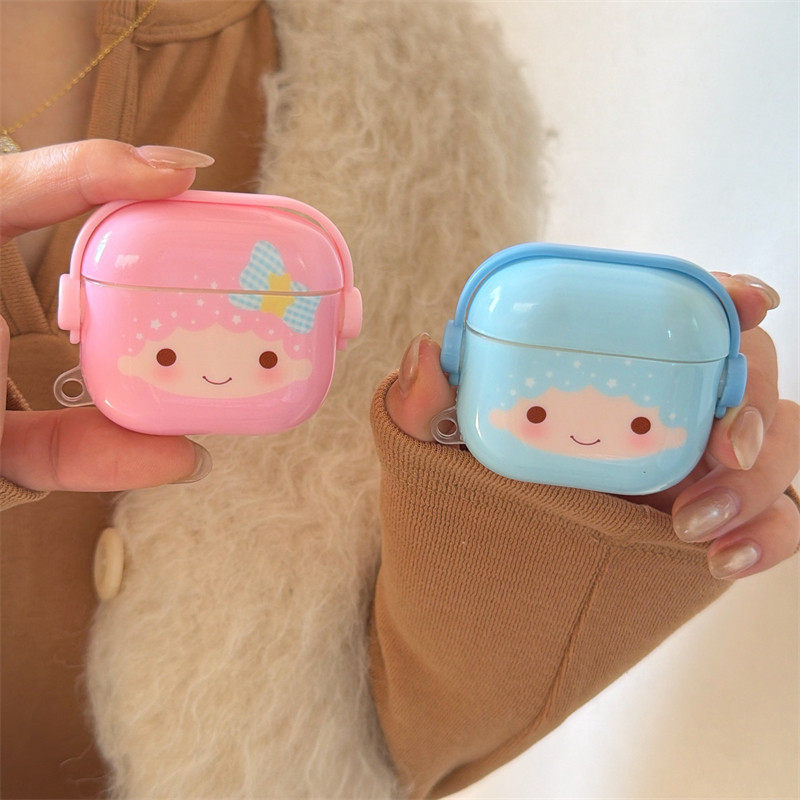 日韩ins情侣款可爱少女心粉蓝pro3戴耳机双子星airpods1/2代苹果无线蓝牙耳机套pro2新款少女3代保护套4防摔,3C数码配件,耳机保护套,淘宝优惠券,粉丝福利购,淘宝优惠卷