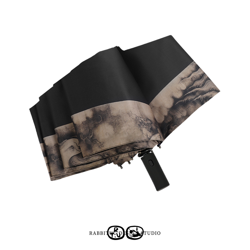 rabbituu晴雨伞国风黑胶