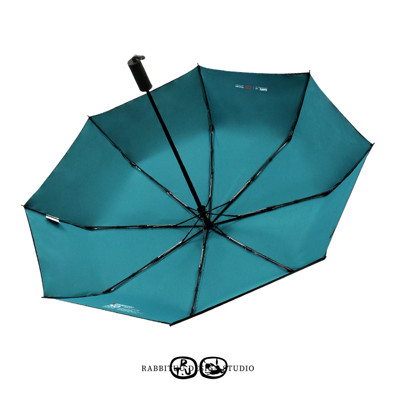 双层简约纯色全自动晴雨伞