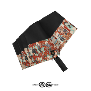 rabbituu【九色鹿鸣】自动伞雨伞男女防晒防紫外线遮阳伞礼物礼盒