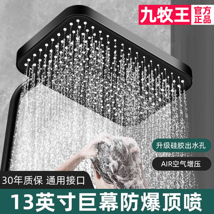 大顶喷花洒喷头淋浴增压淋雨头单头花洒莲蓬头花晒头浴室沐浴套装