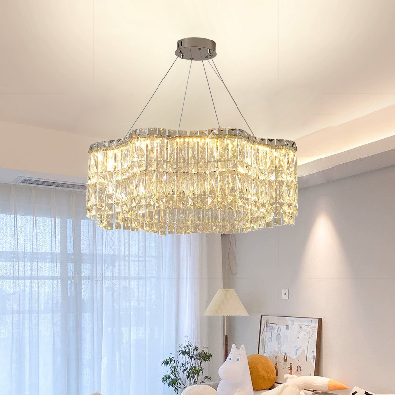 后现代轻奢水晶客厅吊灯