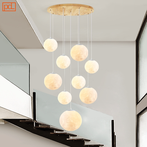 楼梯吊灯loft复式楼大吊灯