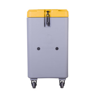 新品定制50公斤带轮子干冰专用储存箱滚塑箱保温桶储存零下80度低