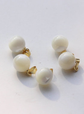 男女贝壳圆珠吊坠饰品配件