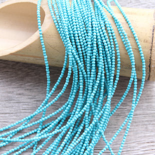 天然绿松石圆珠2-6mm小圆珠散珠手链项链耳饰流苏胸针手工配件diy