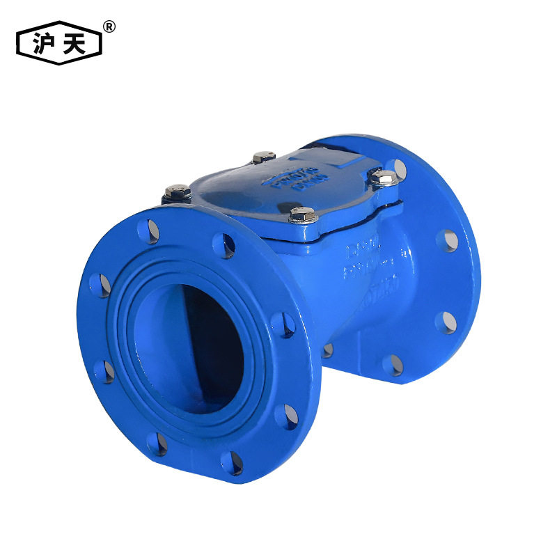 沪天阀门橡胶瓣止回阀hc44x-16 dn50-dn200阀门垂直板式 厂家