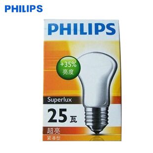 E27螺口飞利浦蘑菇灯泡60w/40W25w黄光2700k可调光老式钨丝灯