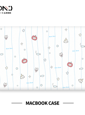 丛潇猫咪乐园适用苹果macbookair保护软壳2024款mac笔记本M2电脑pro套macpro14寸13透明macm2膜M1配件15壳16