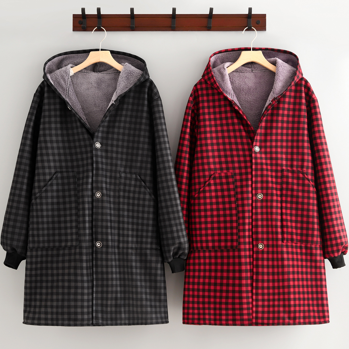 冬季加绒加厚成人外套防风保暖