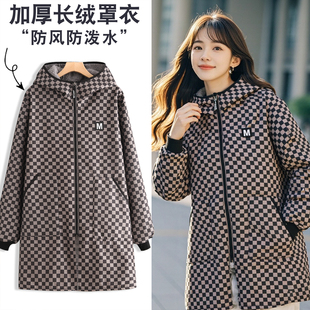 加绒加厚新款 围裙外穿秋冬大褂耐脏外套男 罩衣女成人防污保暖长袖