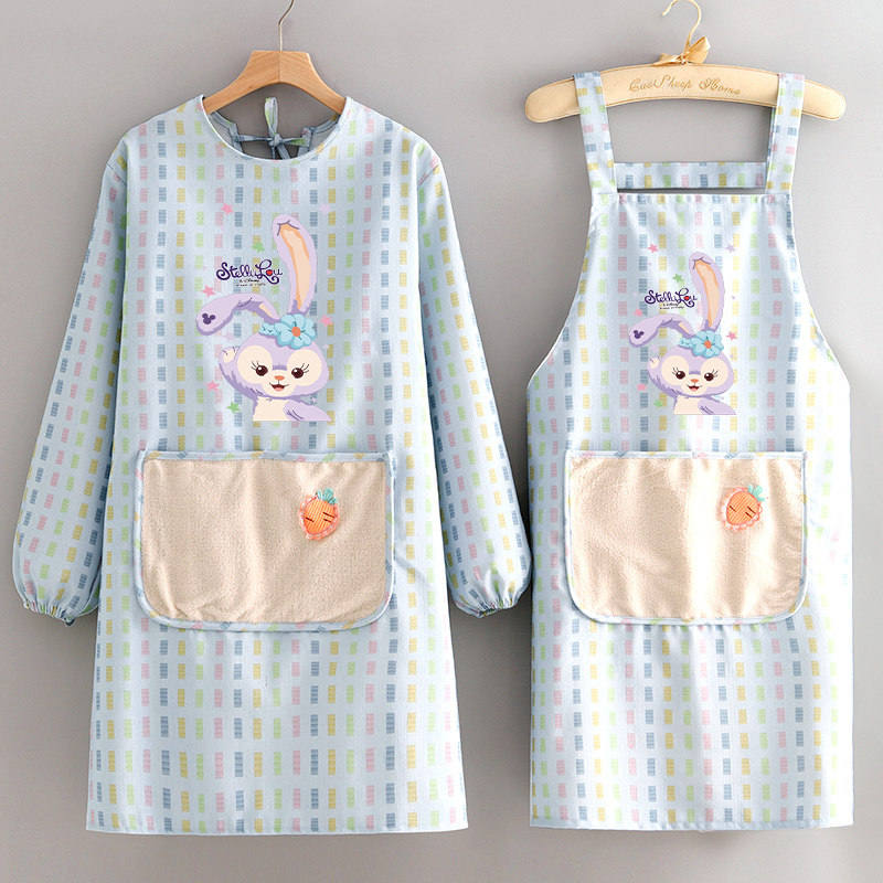 时尚帆布罩衣耐磨长袖围裙厨房家用做饭围腰女餐饮专用上班工作服,家庭/个人清洁工具,围裙,淘宝优惠券,粉丝福利购,淘宝优惠卷