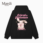 专柜授权Mardi 女连帽卫衣 印花套头长袖 Mountain韩国正品 秋冬款