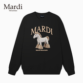 2026春款 专柜授权Mardi Mountain韩国正品 印花套头圆领女卫衣