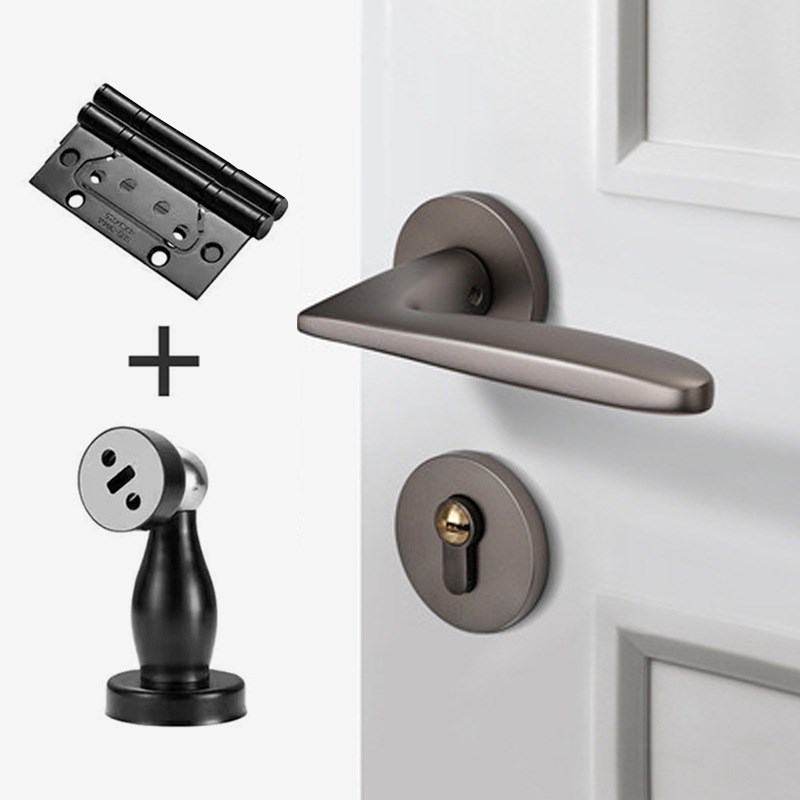 后现代分体门锁卧室房间木门锁套装通用型家用室内静音磁吸房门锁