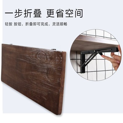 墙上壁挂简易吧台折叠桌餐桌实木书桌悬挂桌墙壁电脑桌小户型桌板