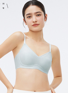 乎兮HX172310文胸性感无痕光面大胸显小无钢圈夏季超薄少女内衣