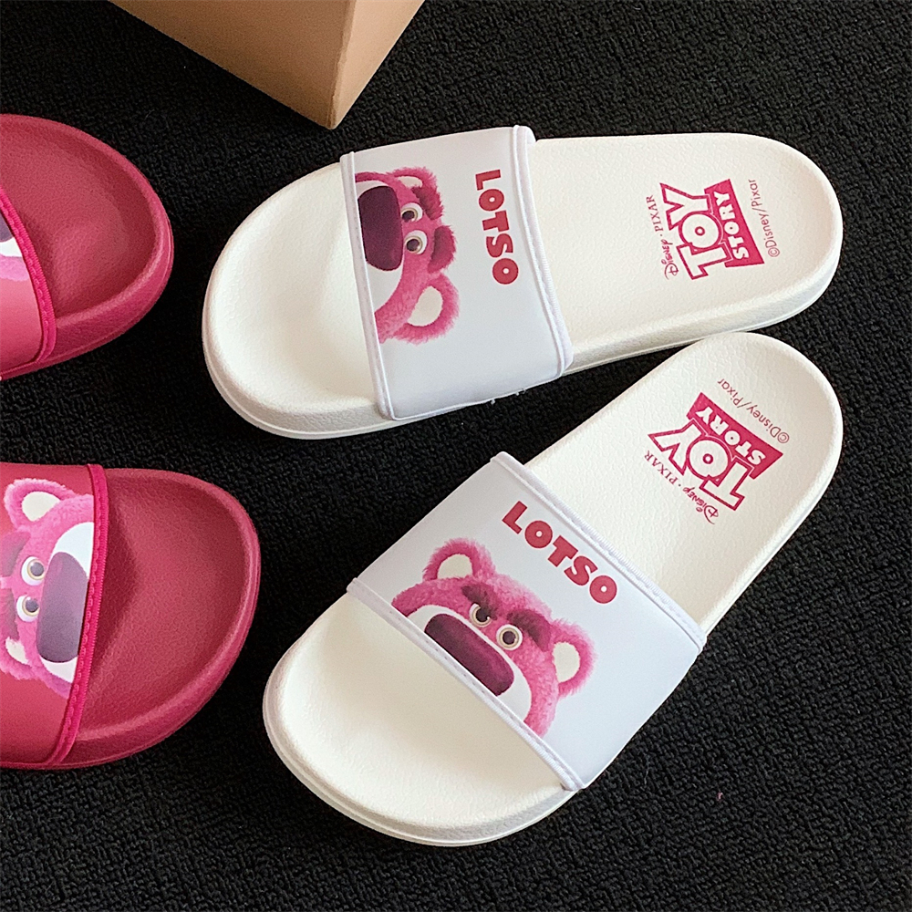 可爱正版玩具总动员草莓熊凉拖鞋