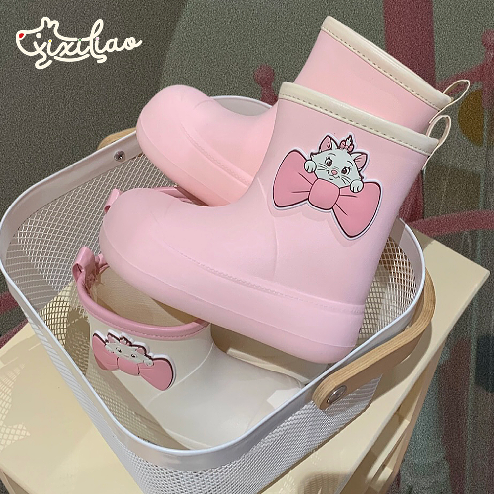 卡通可爱迪士尼玛丽猫亲子雨鞋