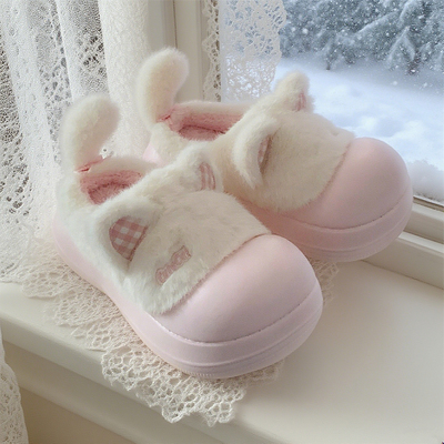 Lolita可爱软萌小猫棉拖鞋女保暖