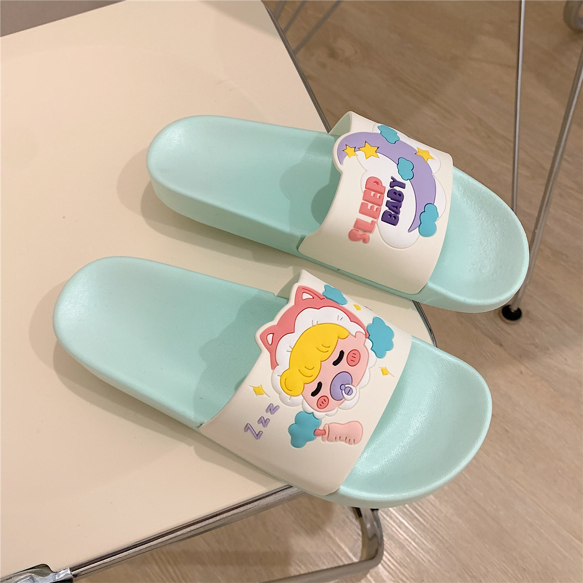 居家用拖鞋女爱卡通室内平底夏天少女心学生家用防滑洗澡凉拖鞋,居家布艺,居家凉拖/凉鞋,淘宝优惠券,粉丝福利购,淘宝优惠卷