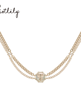 Riotlily艾特里里寓言项链母贝壳大象浮雕吊坠女圣诞女款礼物