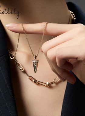 Riotlily/艾特里里摇滚时代系列项链双链铆钉酷感个性叠搭礼物