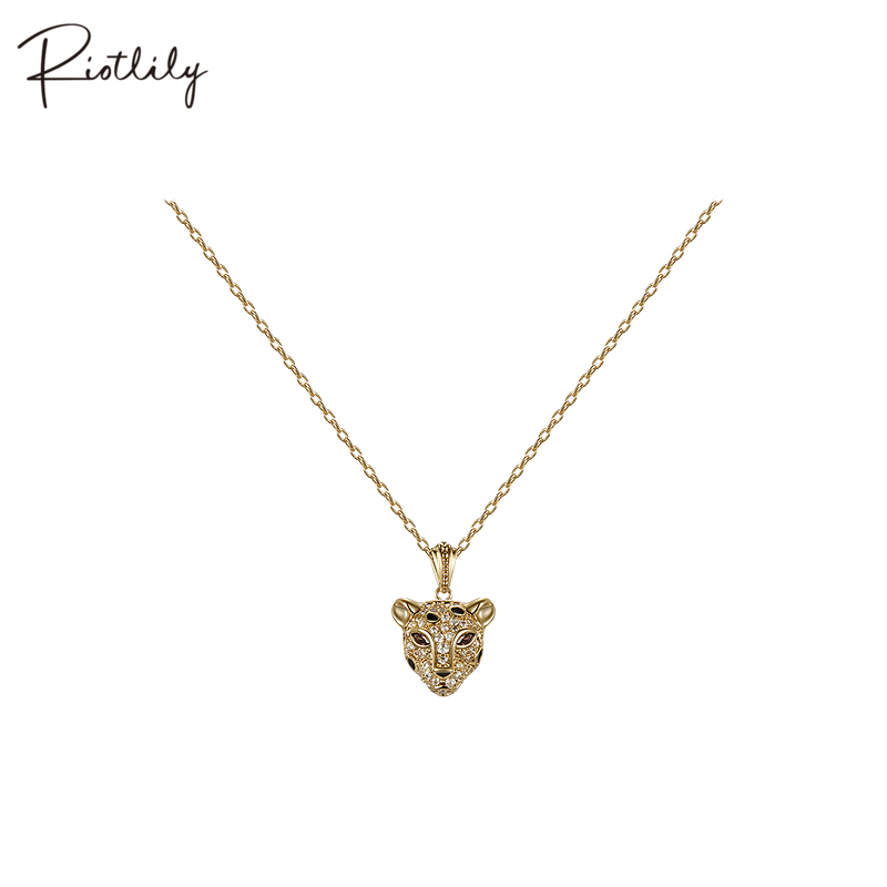 Riotlily/艾特里里金钱豹系列项链经典送女友礼物豹子造型金色
