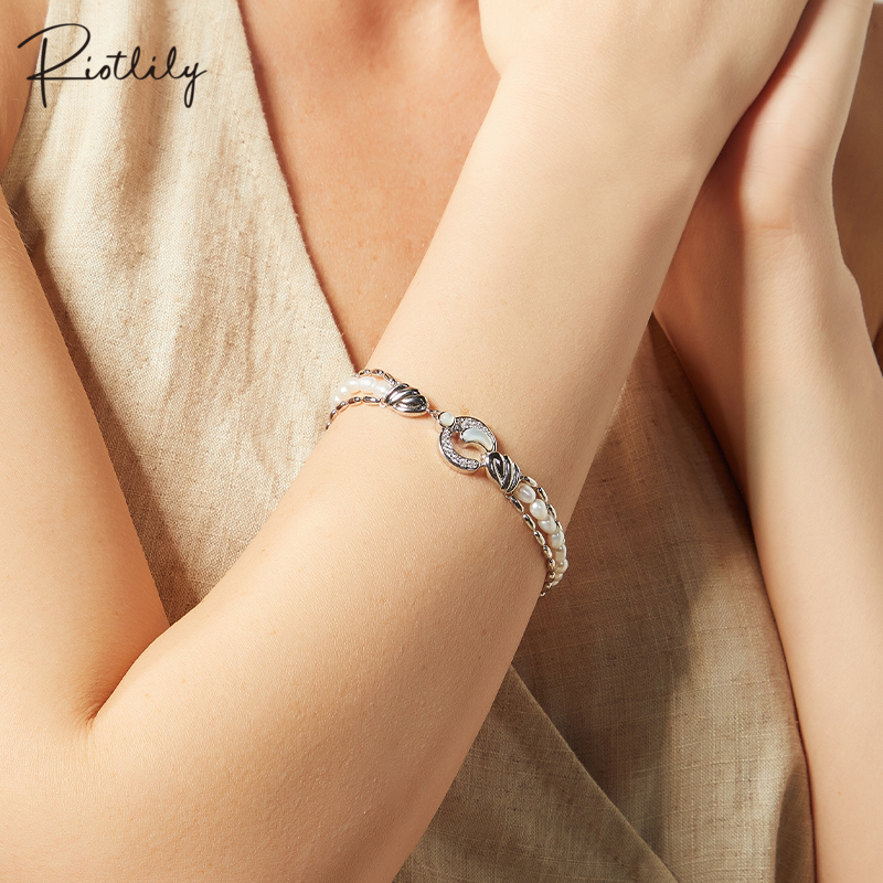 Riotlily/艾特里里流光链影系列手链手链银色送女友圣诞礼物