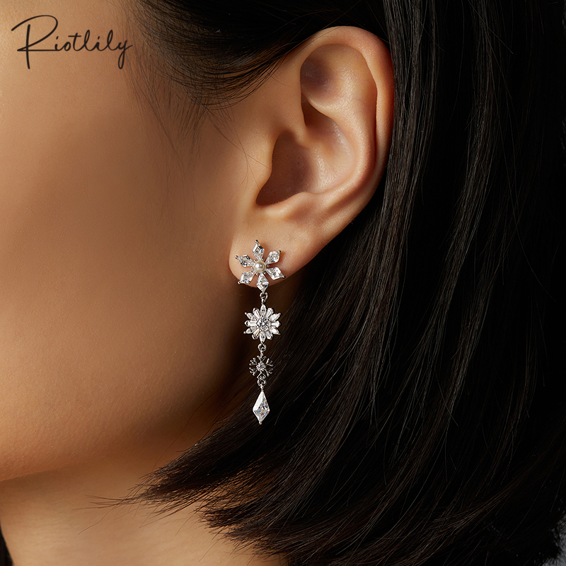 Riotlily/艾特里里冰雪幻境系列耳环经典送女友礼物雪花高级感