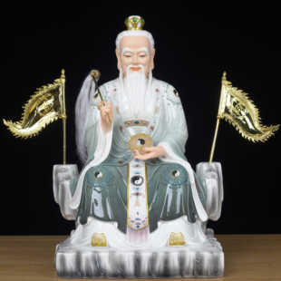 鸿钧老祖神像家用供奉鸿钧道人像体真身摆件仿陶瓷佛像祖师爷像体