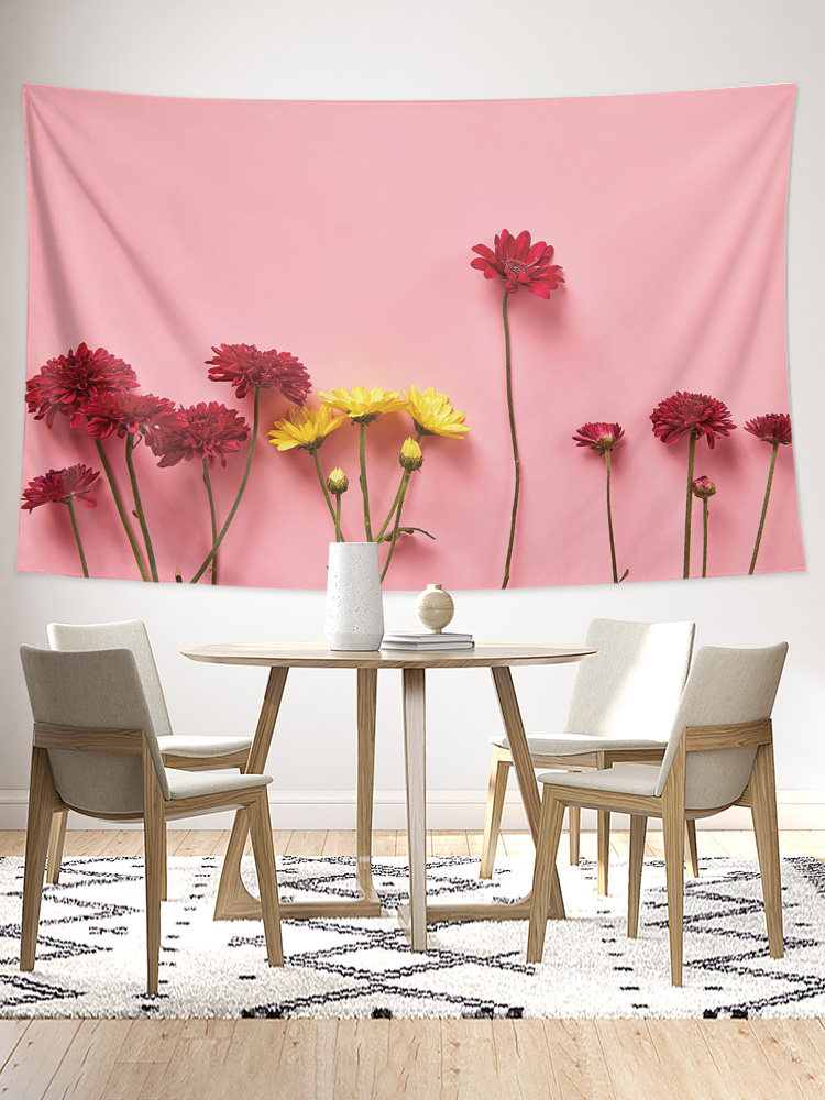 달리아 달리아 제라늄 모란 동양 국화 주변 벽 장식 배경 천 포스터 교수형 천 태피스트리 문 커튼
