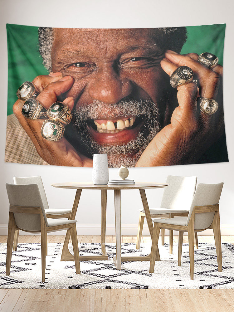 미국 농구 반지의 제왕 빌 러셀 아레나 스토어 기숙사 포스터 장식 배경 벽 천으로 교수형 천