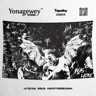 XXXTentacion美国嘻哈说唱歌手纪念周边装饰海报背景布挂毯挂布