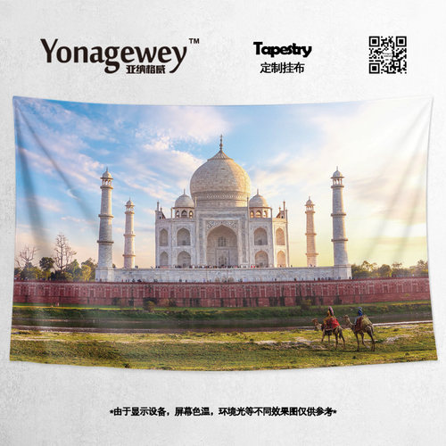 挂布泰姬陵清真寺印度特色风景