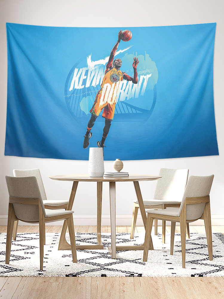 KEVIN KD DURANT 농구 팬 동급생 및 친구 맞춤형 기념 선물 배경 천 포스터 매달려 태피스트리 그림