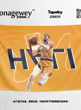 Haliburton哈利伯顿篮球球星写真周边卧室球馆装饰海报背景布挂布