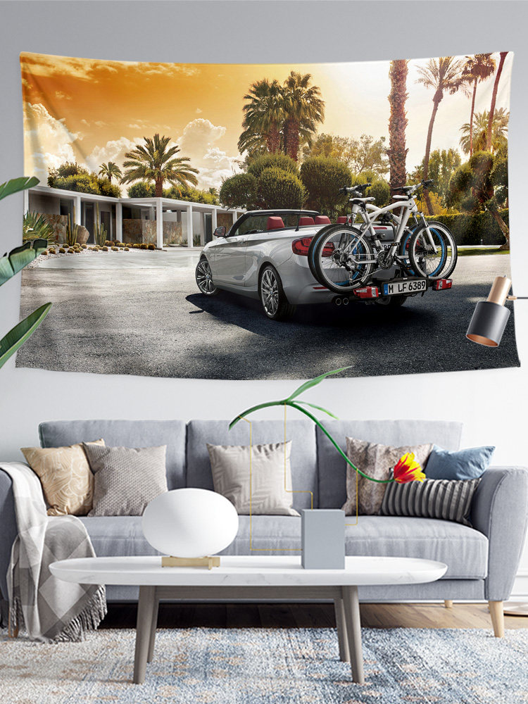 BMW 2 시리즈 M240I 225I 소형 자동차 경주 주변 장식 배경 벽 천 포스터 매달려 태피스트리 그림