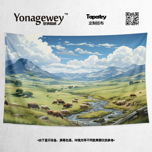 ins风自然风景留白挂布装饰