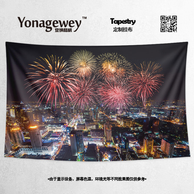 背景布烟花爆竹春节过年年味氛围