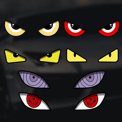 恶魔眼睛电动车贴纸反光防水贴花