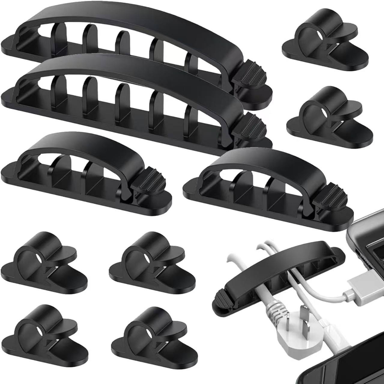 插头固线器墙面电源线理线器