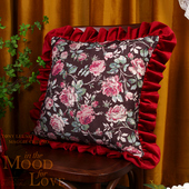 高档美式 饰靠枕 花卉抱枕床头沙发靠垫可拆洗方抱枕氛围感家用装